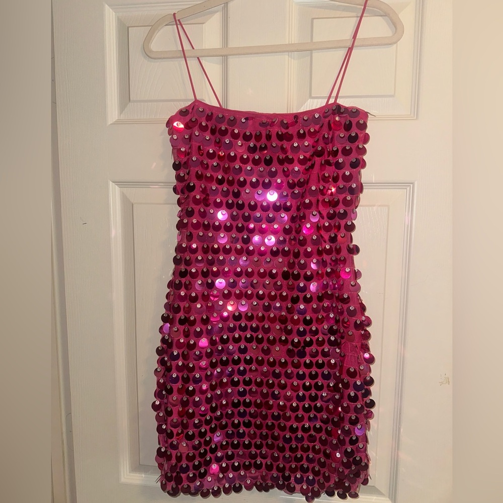 HELLO MOLLY RUNAWAY CORTEZ MINI DRESS PINK